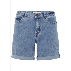 Vilma Denim Shorts-Washed blue deni