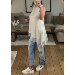 Viol Long Top- Cream