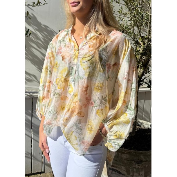 Vivi Flower Blouse- Yellow