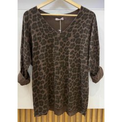 Vivi Leo Blouse- Brown
