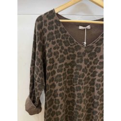Vivi Leo Blouse- Brown