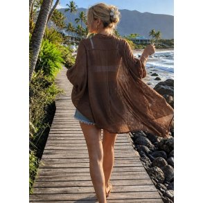 Way Way Oversize Shirt- Dark Brown PRE_-ORDRE UGE 30