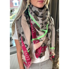 Wild Love Leo Scarf- Taupe