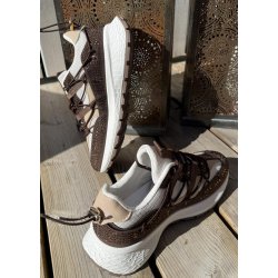 Womans Rhinestone Sneakers- Brown
