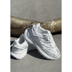 Womans Rhinstone Sneakers- white 