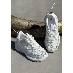 Womans Rhinstone Sneakers- white 