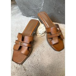 Womans World Sandal- Cognac