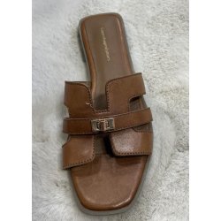 Womans World Sandal- Cognac