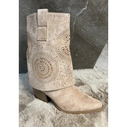 WS Cowboy Boots-Khaki