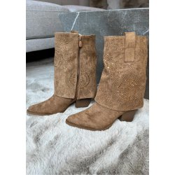WS Cowboy Boots-Camel