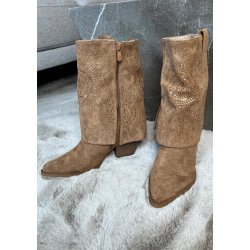 WS Cowboy Boots-Camel