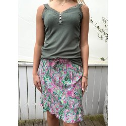 Zafa Button Top- Khaki 