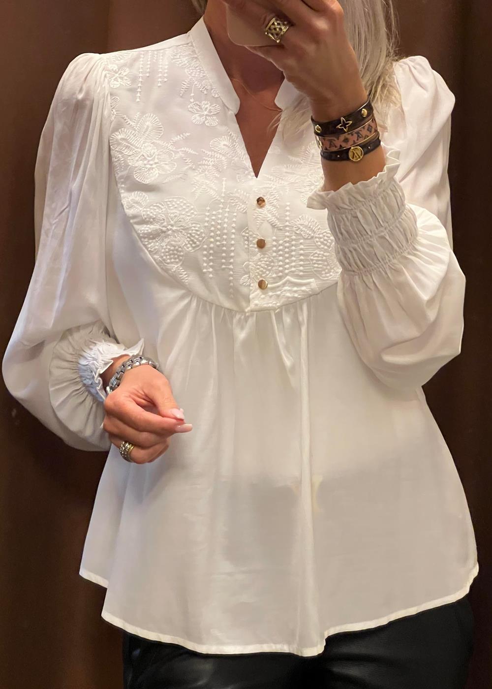 Asmine Blouse- Spring Gardenia - Overdel - Filuca B