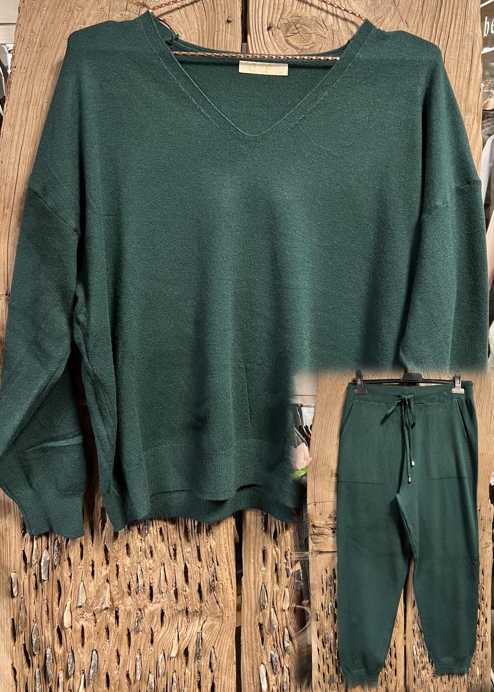 Cozy Knit Set Jade Green Overdel Filuca B